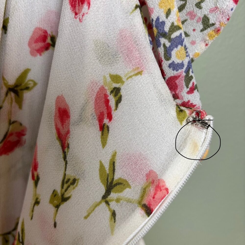 Reformation Womens Floral Dress Size 6 Mini Fairy Feminine Flowy Spring Party - Picture 9 of 14